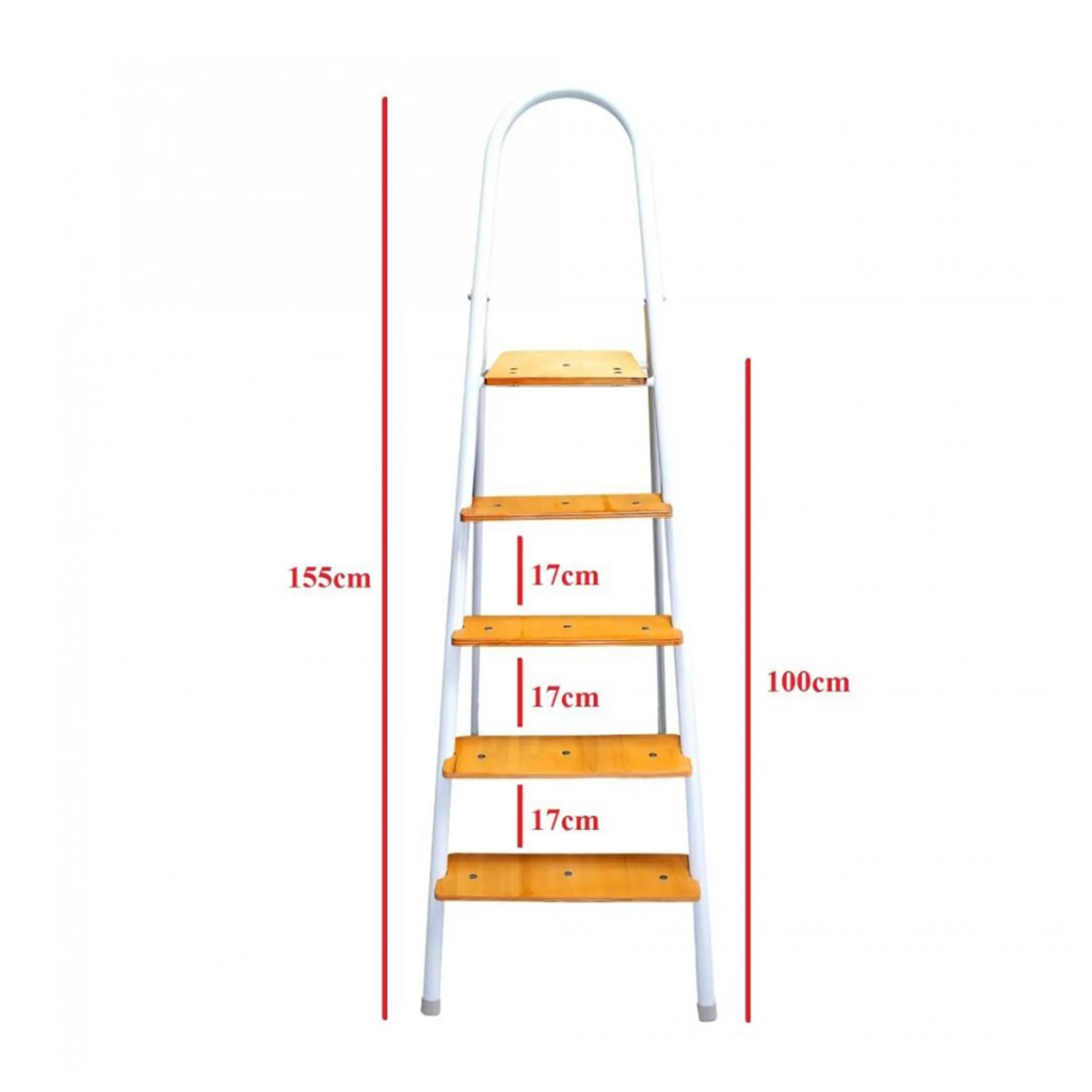 Asudehome Katlanır Merdiven Mdf 4+1 Basamaklı