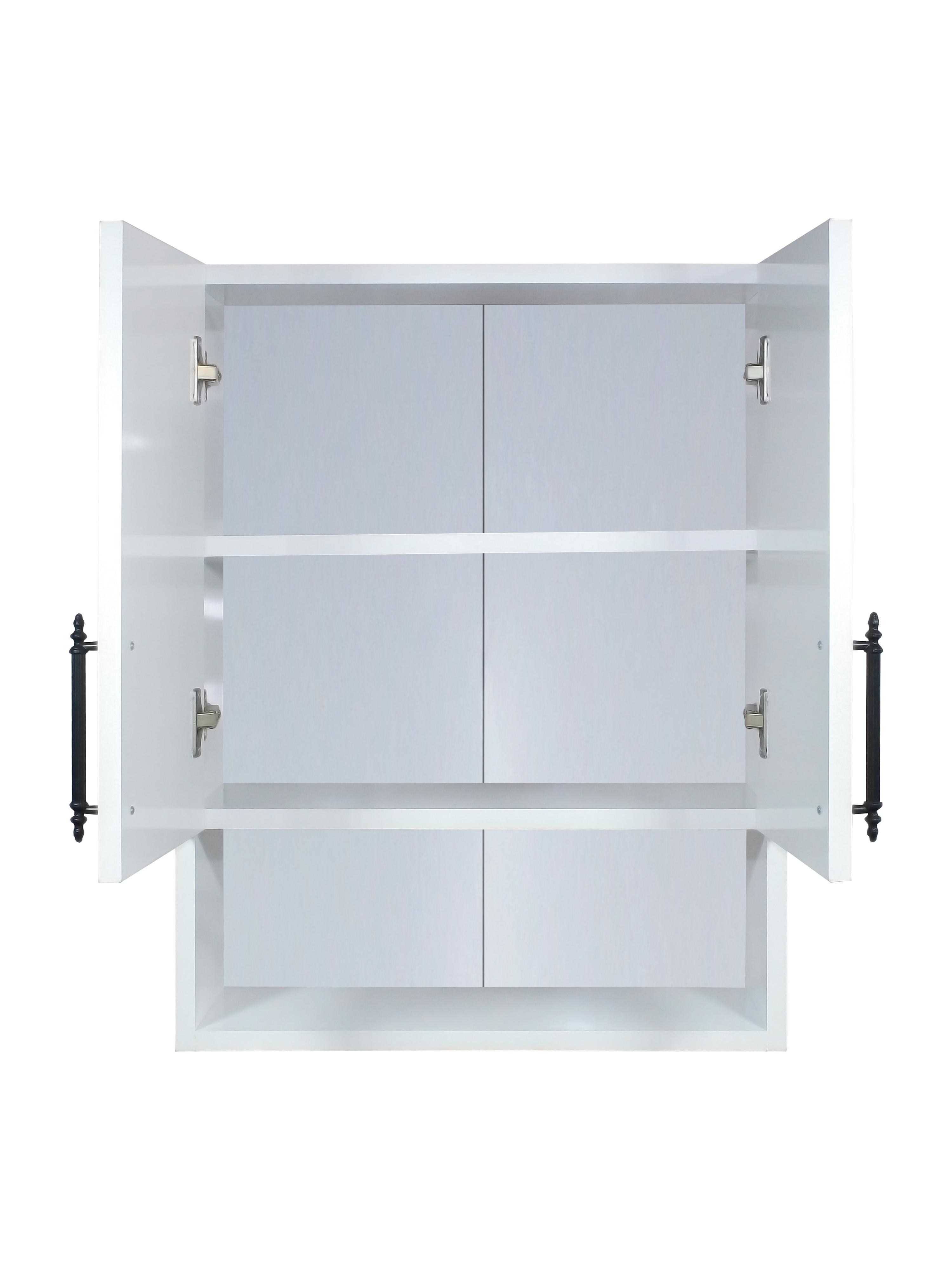 Çok Amaçlı Banyo Dolabı, Ecza Dolabı, 2 Kapaklı Dolap, Hol, Banyo, Ofis, Beyaz, AsudeHome