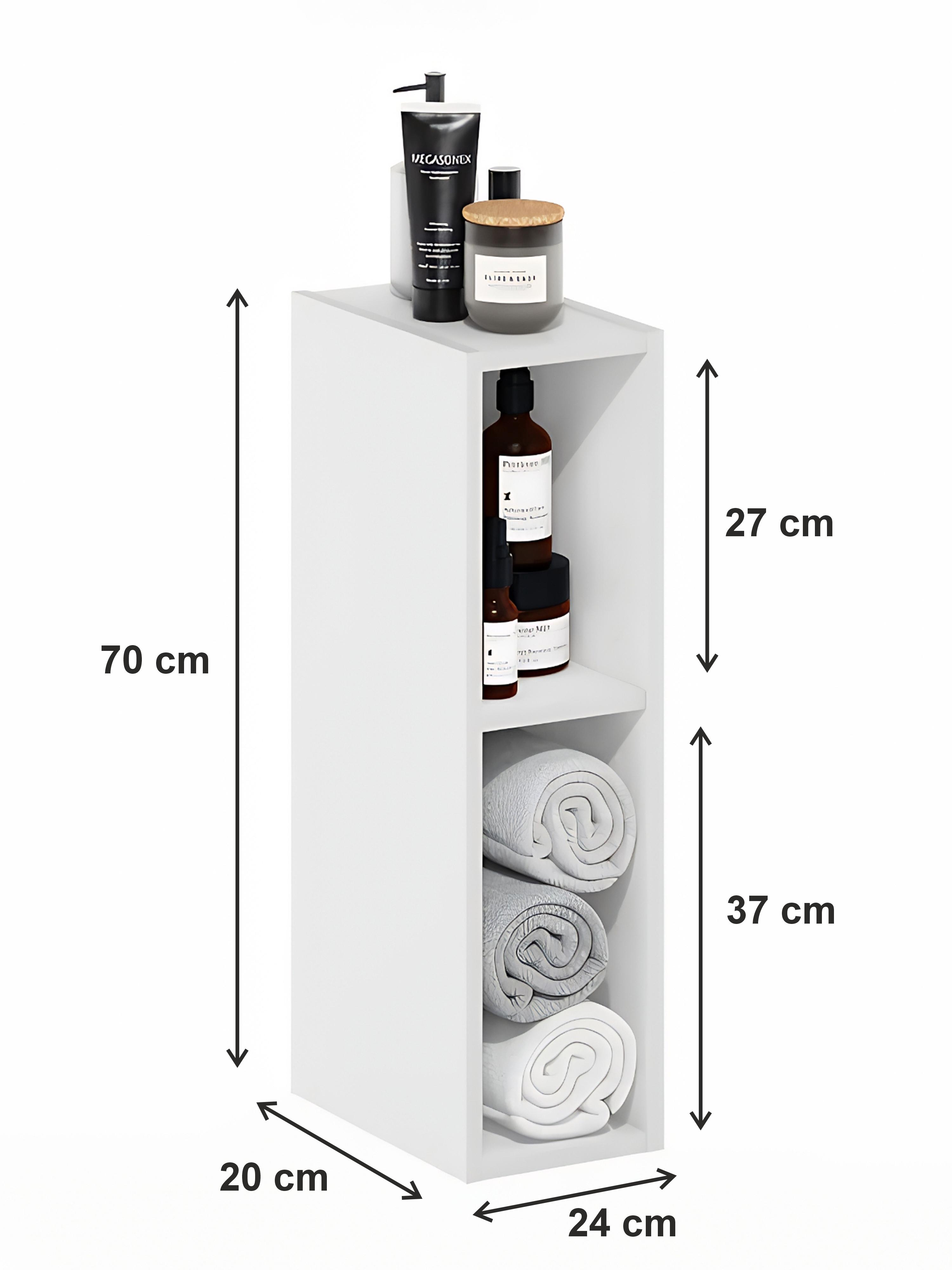 Banyo Raf Ünitesi,2 Katlı Banyo Düzenleyici Şampuanlık Havluluk Dolap,Organizer,Beyaz,AsudeHome