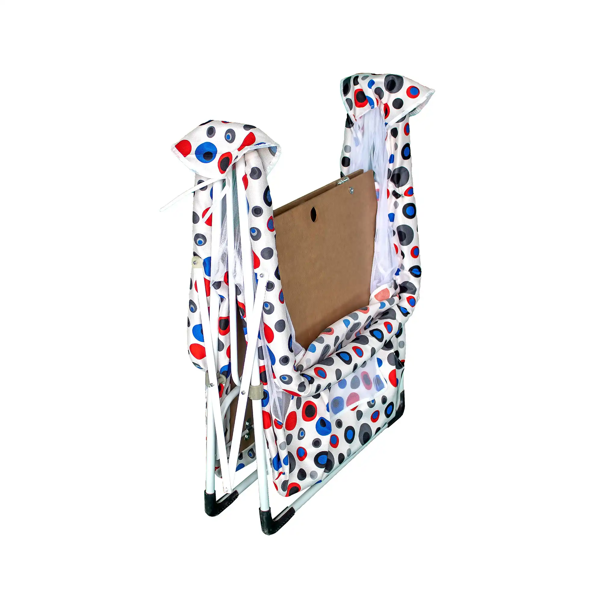 AsudeHome Katlanir Bebek Beşik-Sallanir Bebek Beşiği-Desenli Cibinliksiz
