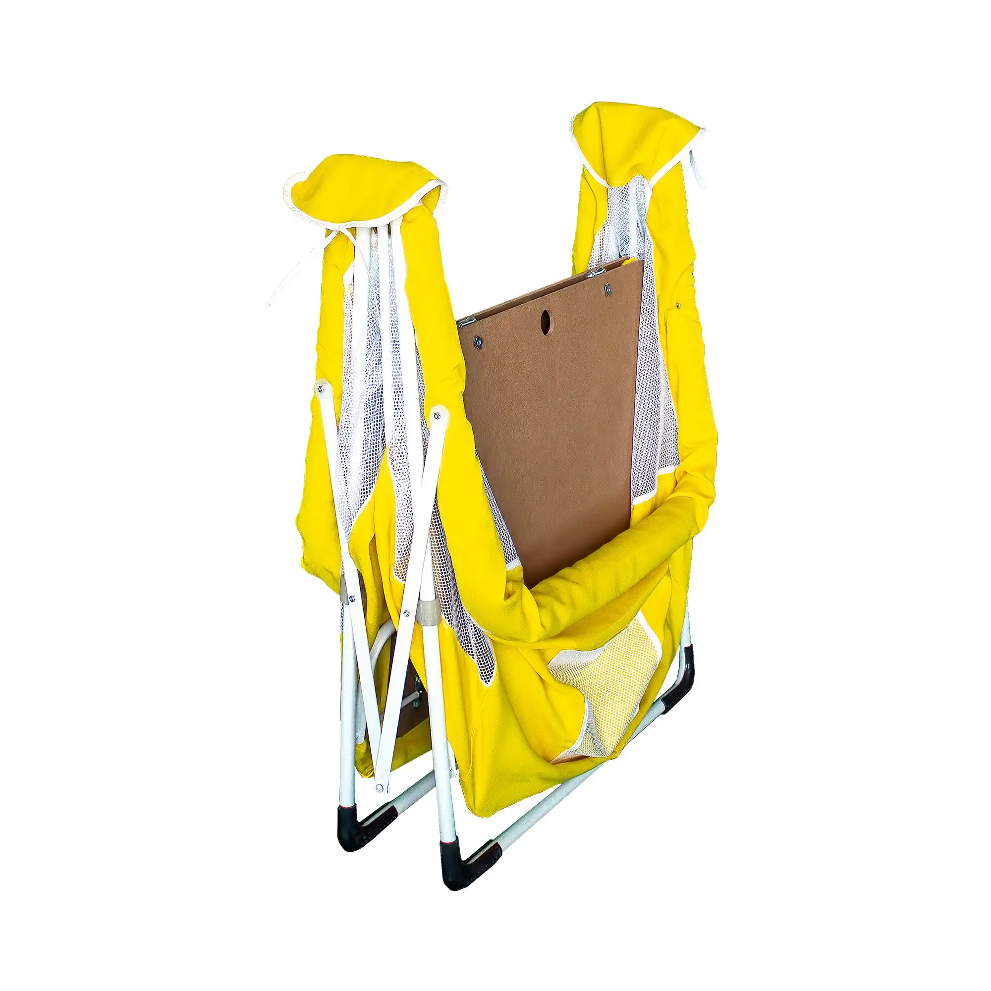 AsudeHome Katlanir Bebek Beşik-Sallanir Bebek Beşiği-Sarı Cibinlikli