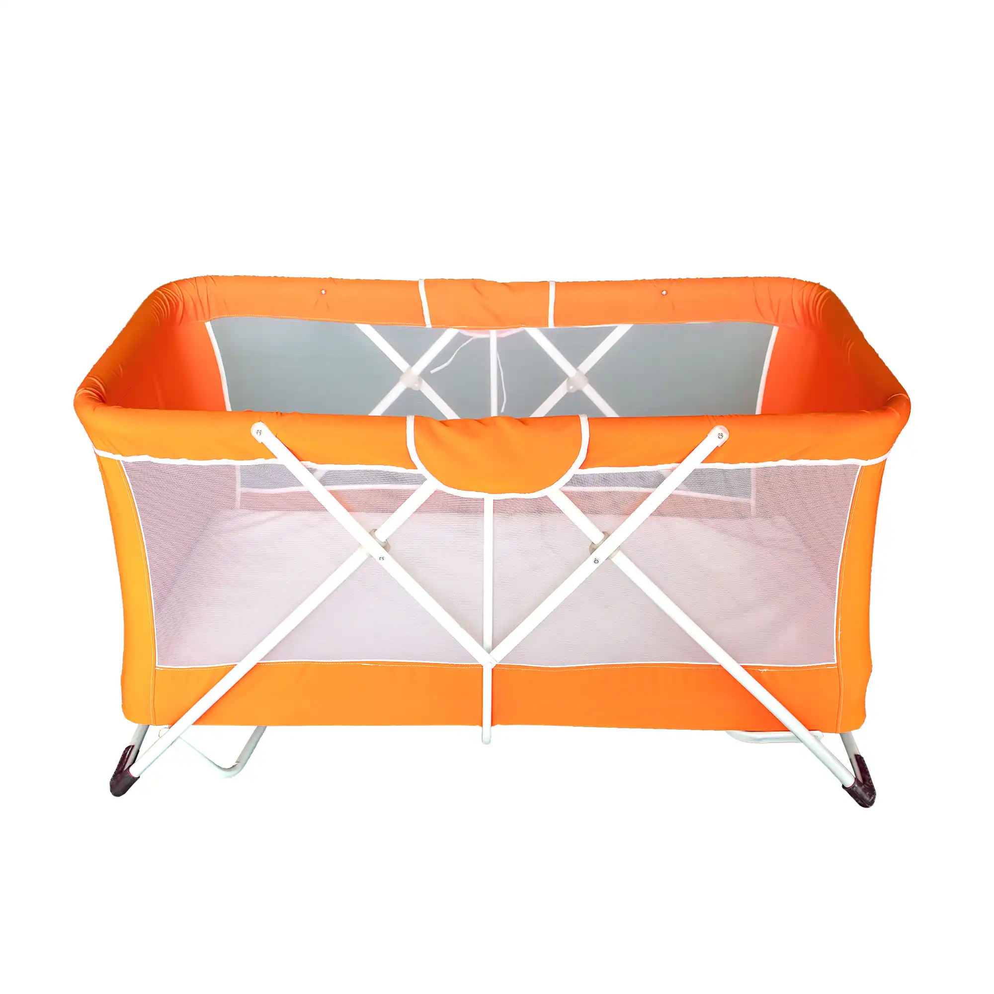 AsudeHome Katlanir Bebek Beşik-Sallanir Bebek Beşiği-Turuncu Cibinliksiz