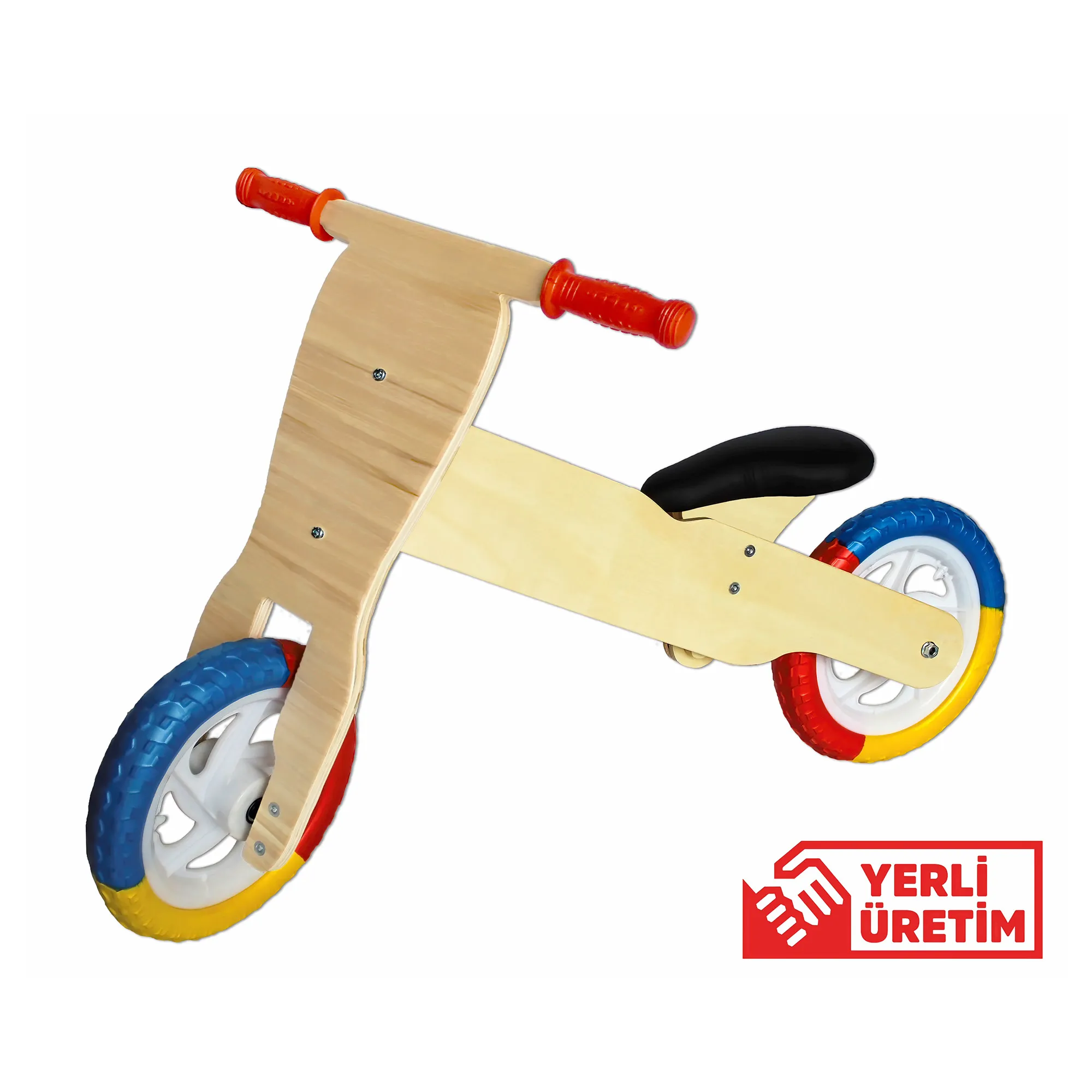 AsudeHome Denge Bisikleti Ahşap Bisiklet 2-4 Yaş