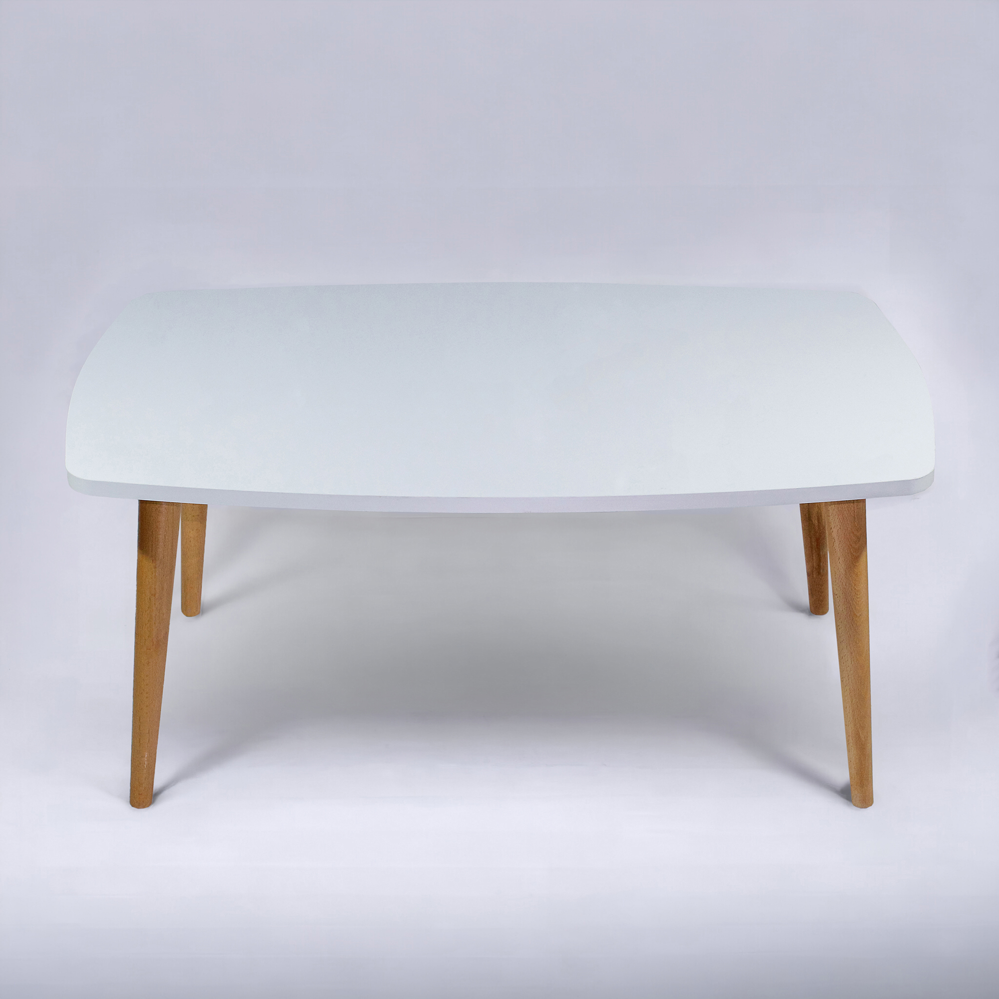 Orta Sehpa, MDF Orta Sehpa, Beyaz Oval1