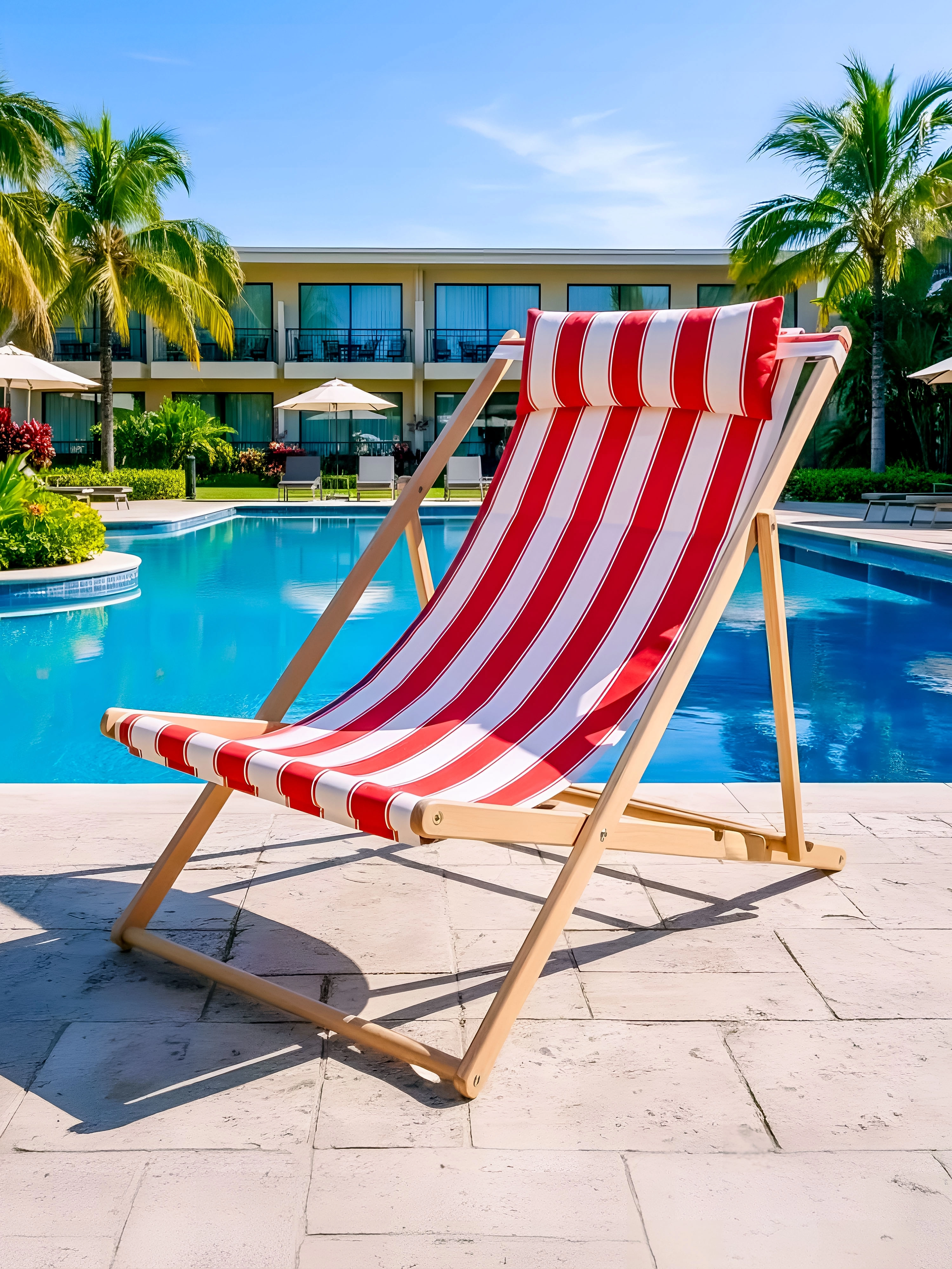 Ahşap Katlanır Şezlong Bahçe/balkon/teras/plaj 3 Kademe Ayarlı Balıkçı Tv Koltuğu Şezlong Kırmızı Asudehome