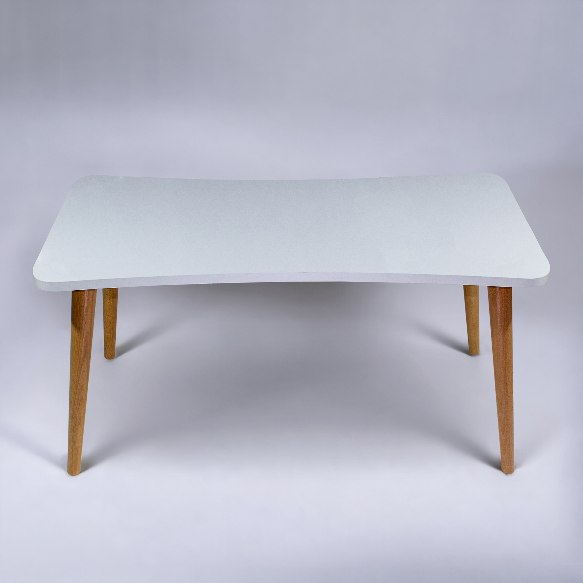 Orta Sehpa, MDF Orta Sehpa, Beyaz Oval3