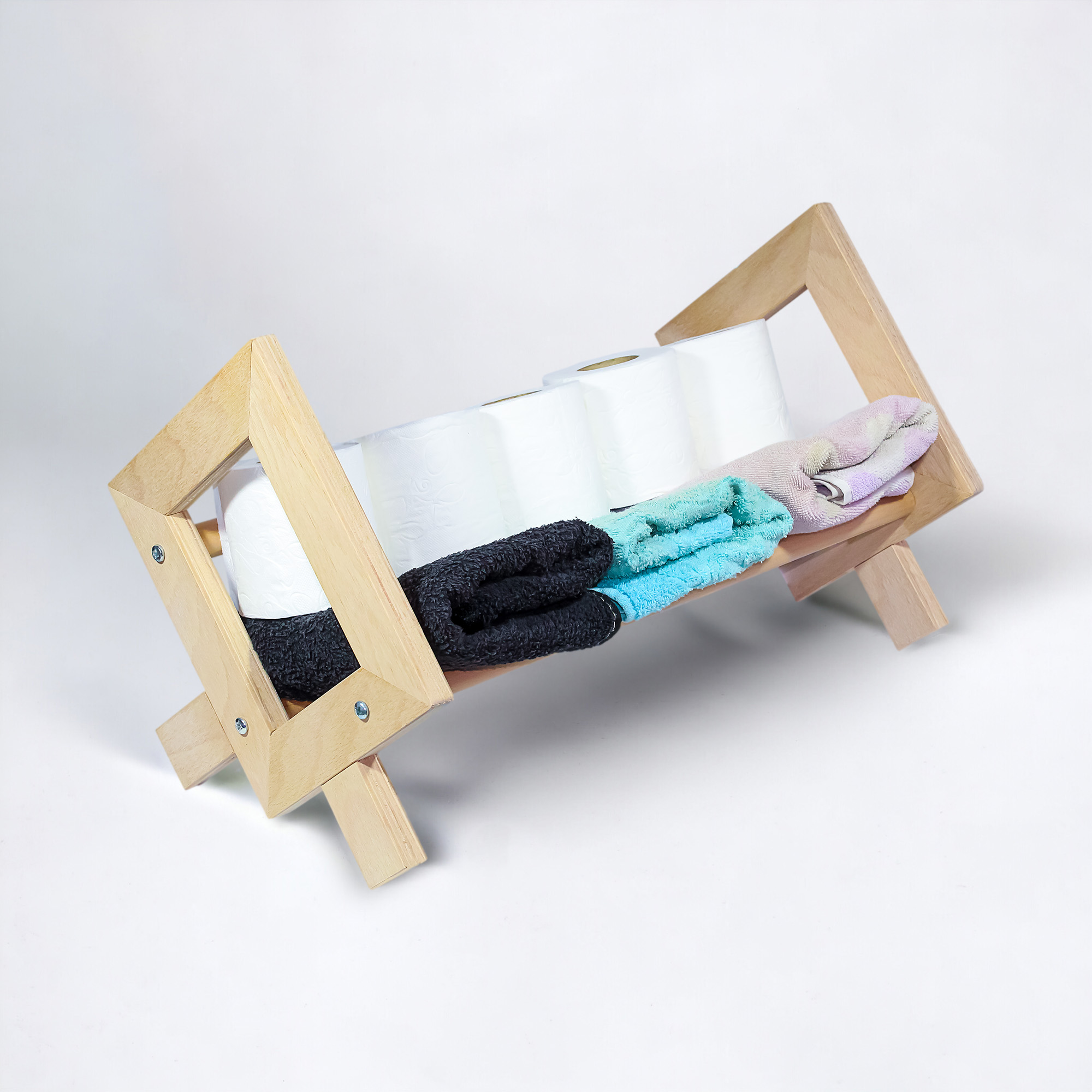 Masaüstü Kitaplık Ahşap Kitap Rafı Organizer Düzenleyici Kayın Kitaplık Çocuk Kitaplığı 50cm