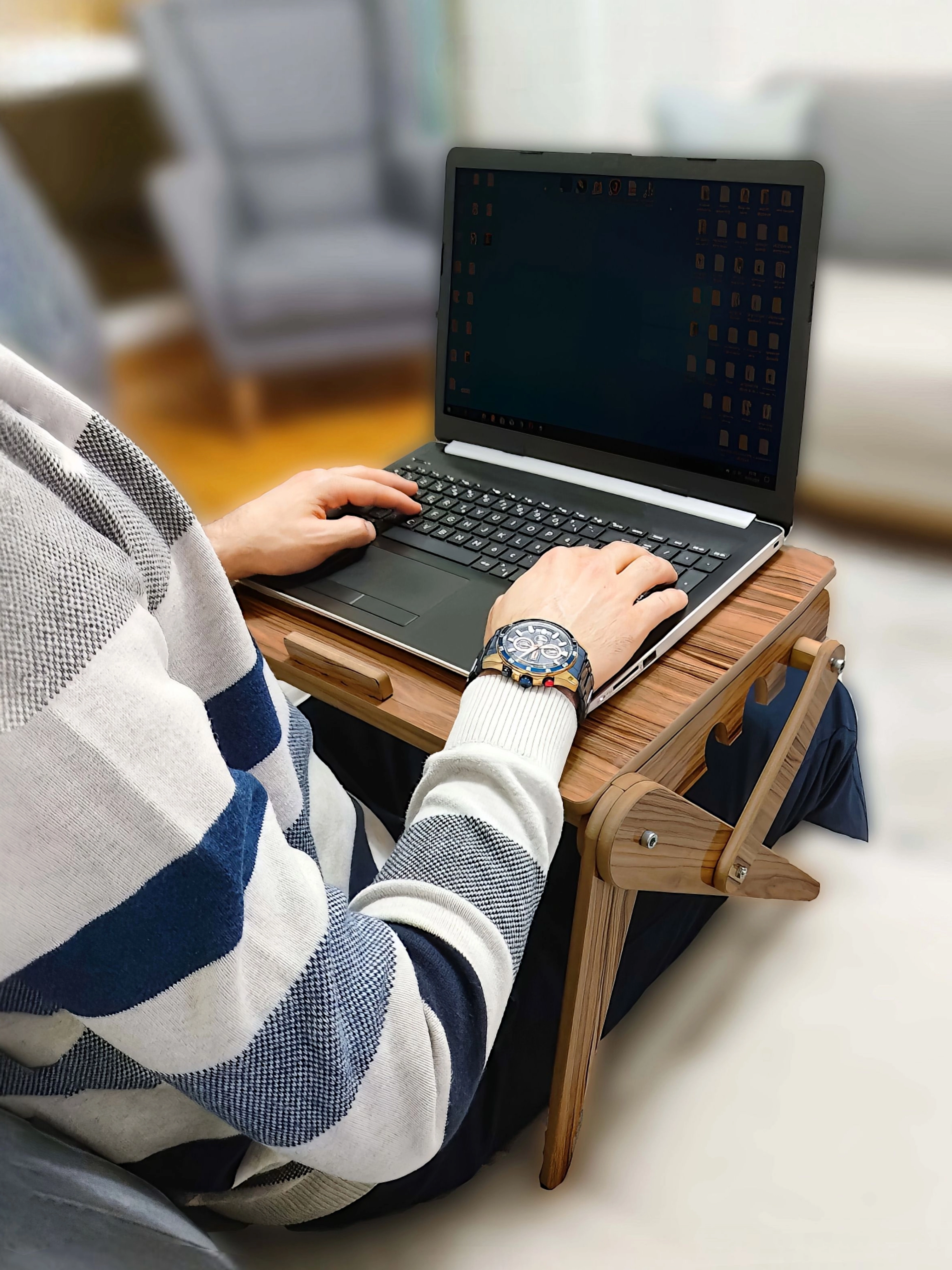 AsudeHome Ahşap Laptop Standı-Rahle-Çalışma Masası-Sedir