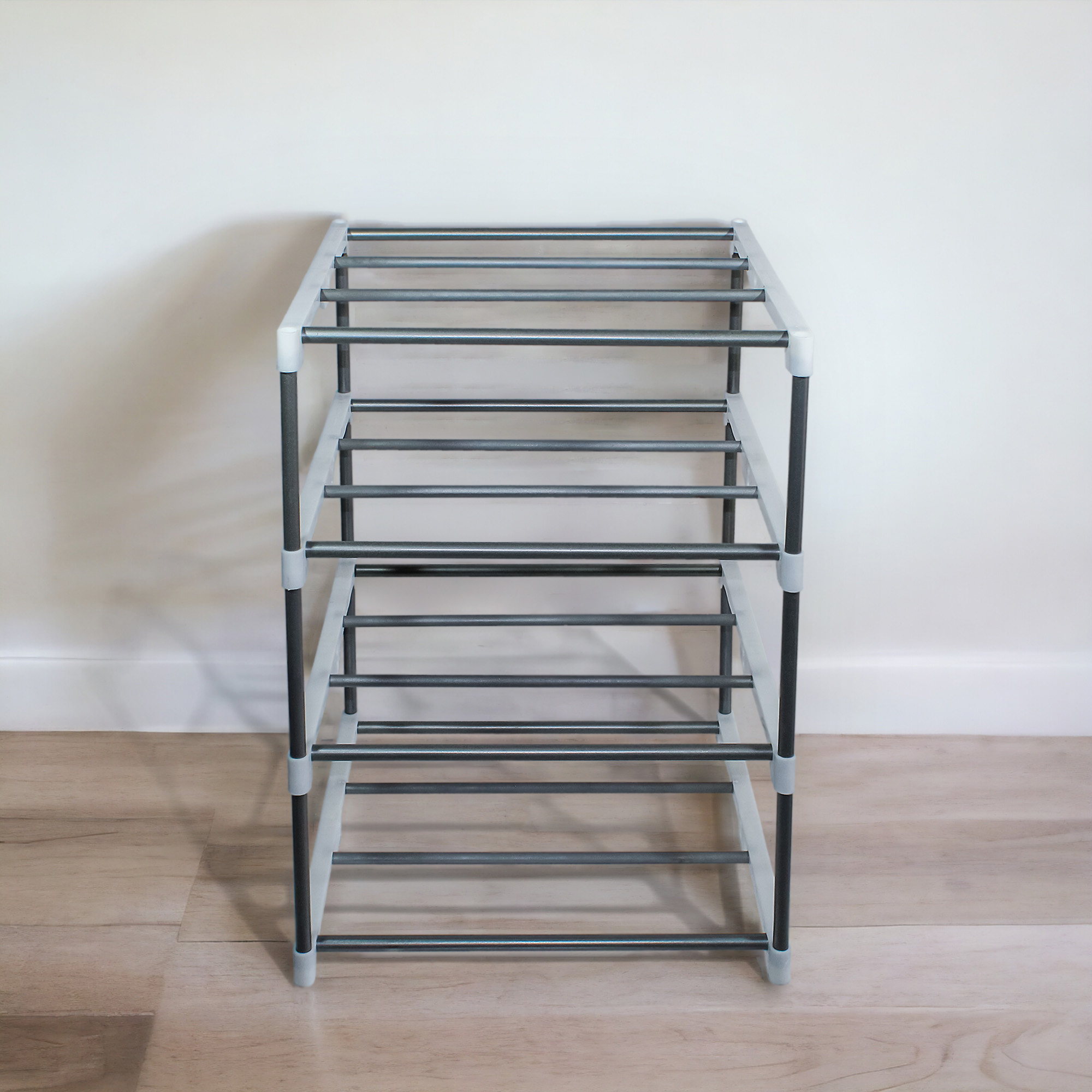 Metal Borulu 4 Katlı Ayakkabılık Çok Amaçlı Organizer Raf Banyo Kiler Metal Hurç