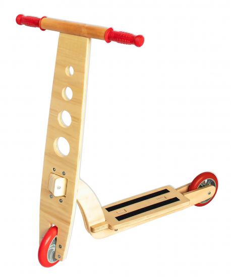 Asudehome 2 Tekerlekli scooter Ahşap Çocuk Scooter 4-9 Yaş
