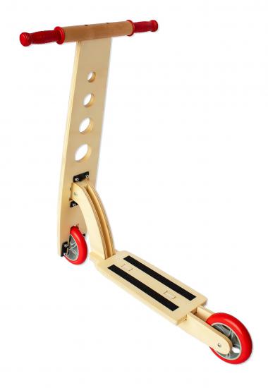 Asudehome 2 Tekerlekli scooter Ahşap Çocuk Scooter 4-9 Yaş