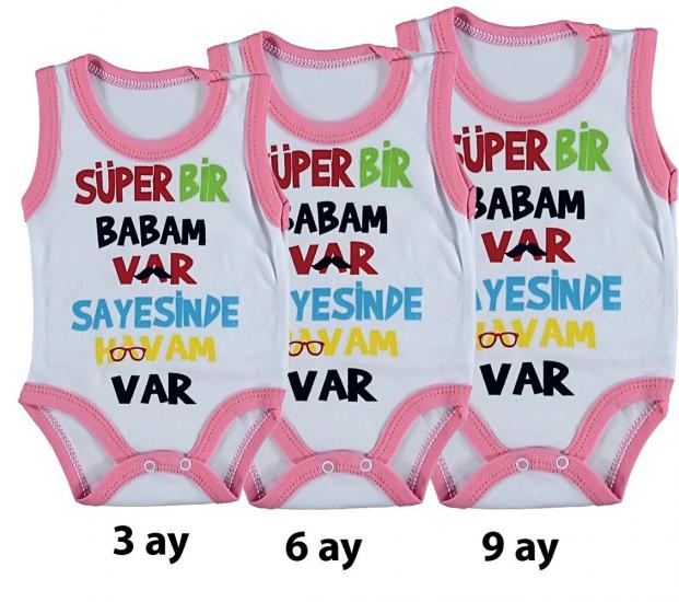 3-6-9 Ay Çıtçıtlı Body, Kız Erkek Bebek Çıtçıtlı Badi (3 Adet) %100 Pamuklu