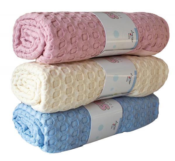 Story Baby Bebek Yenidoğan Pike 3 Lu Takım Pembe Krem Mavi